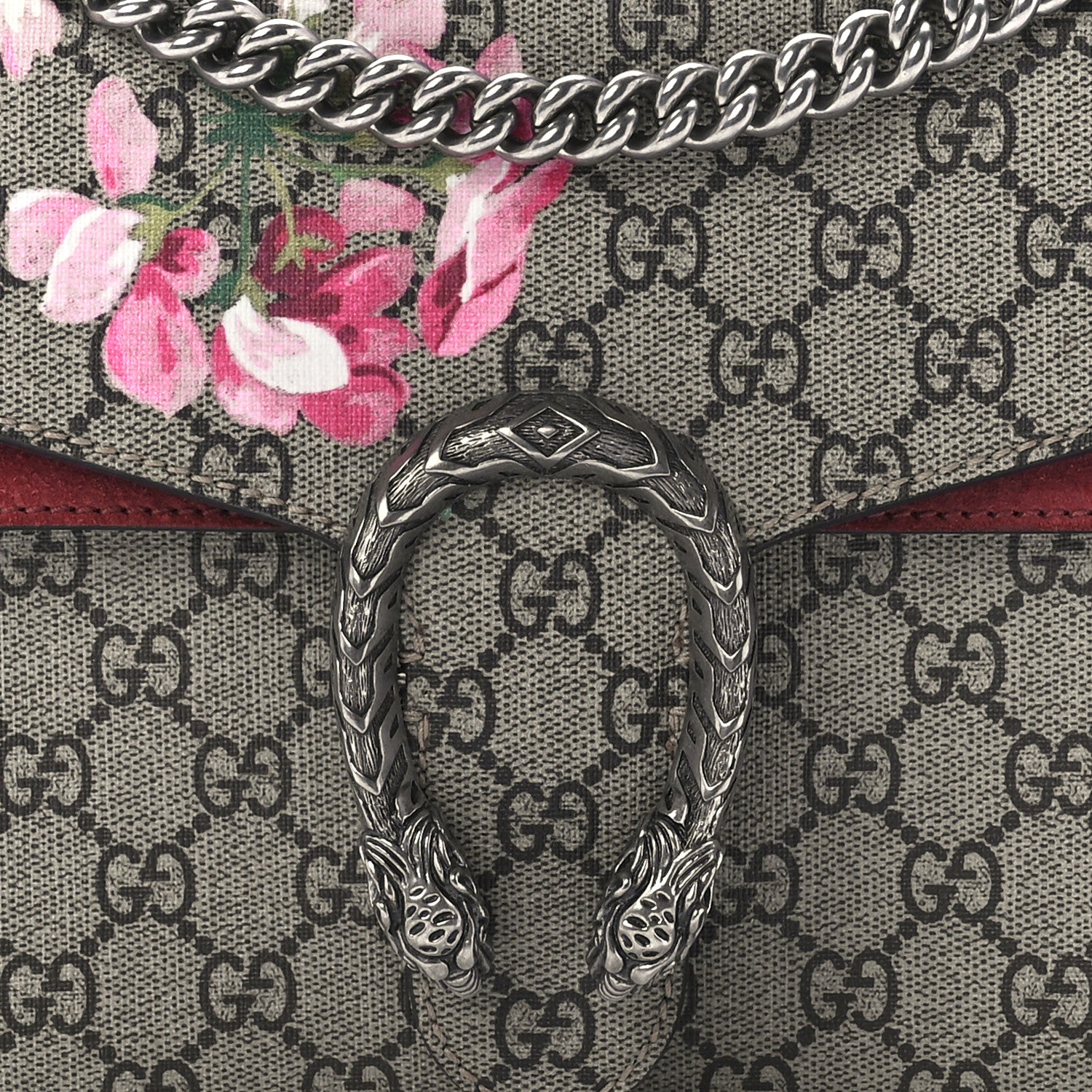 Gucci GG Supreme Monogram Blooms Small Dionysus Shoulder Bag Beige Multicolor Dry Rose 7 of 10