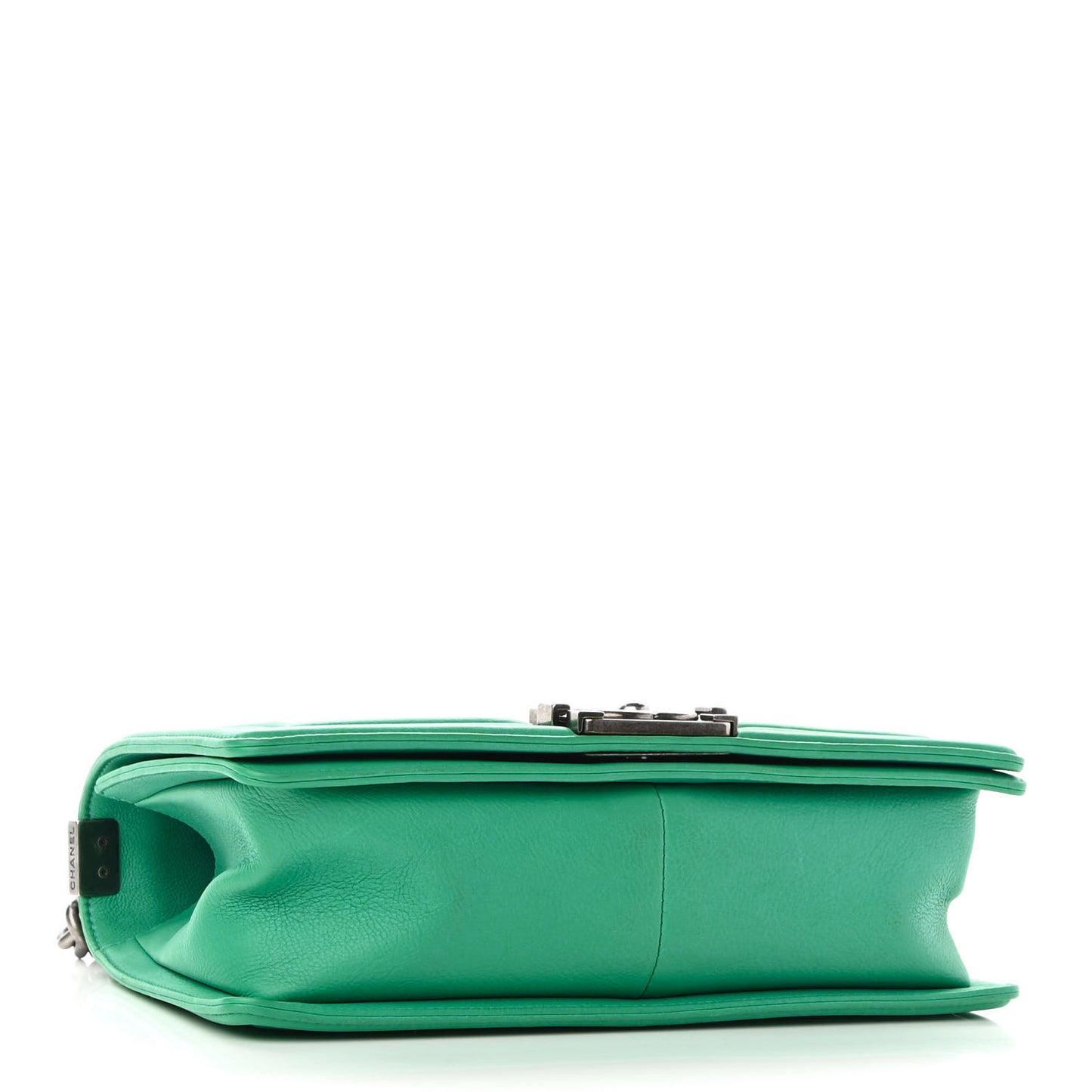 Calfskin Quilted Medium Boy Flap Green