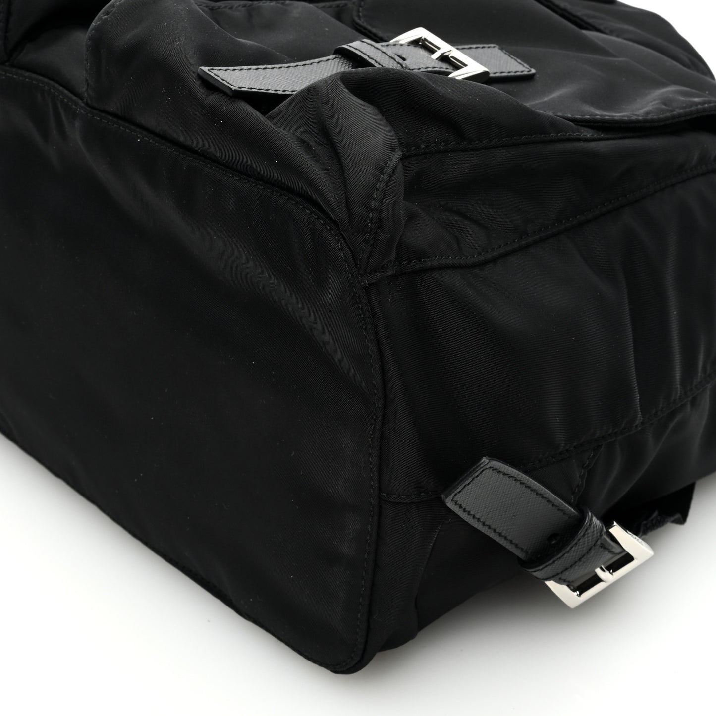 Re-Nylon Saffiano Medium Backpack Black