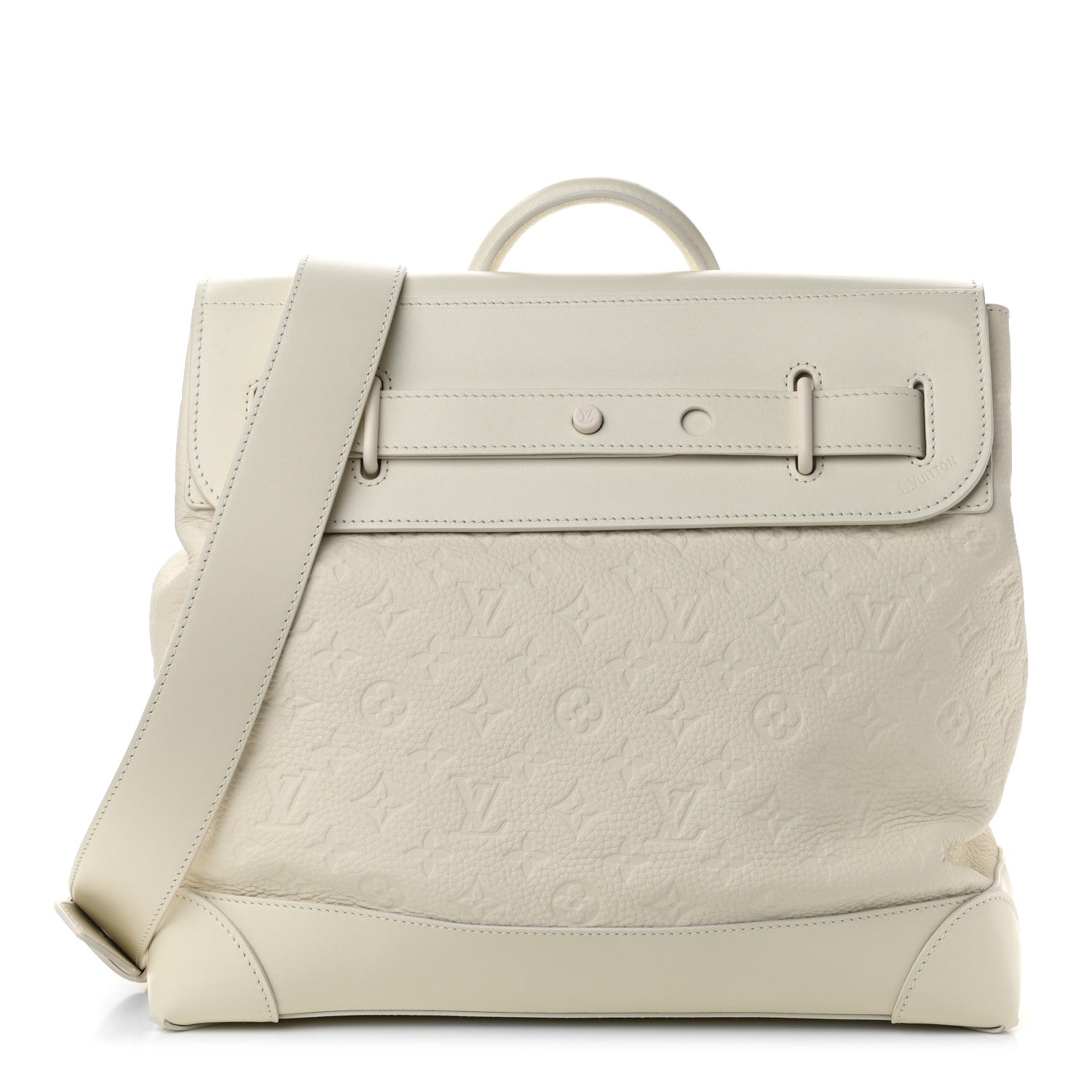 Louis Vuitton Taurillon Monogram Steamer PM White 1 of 12