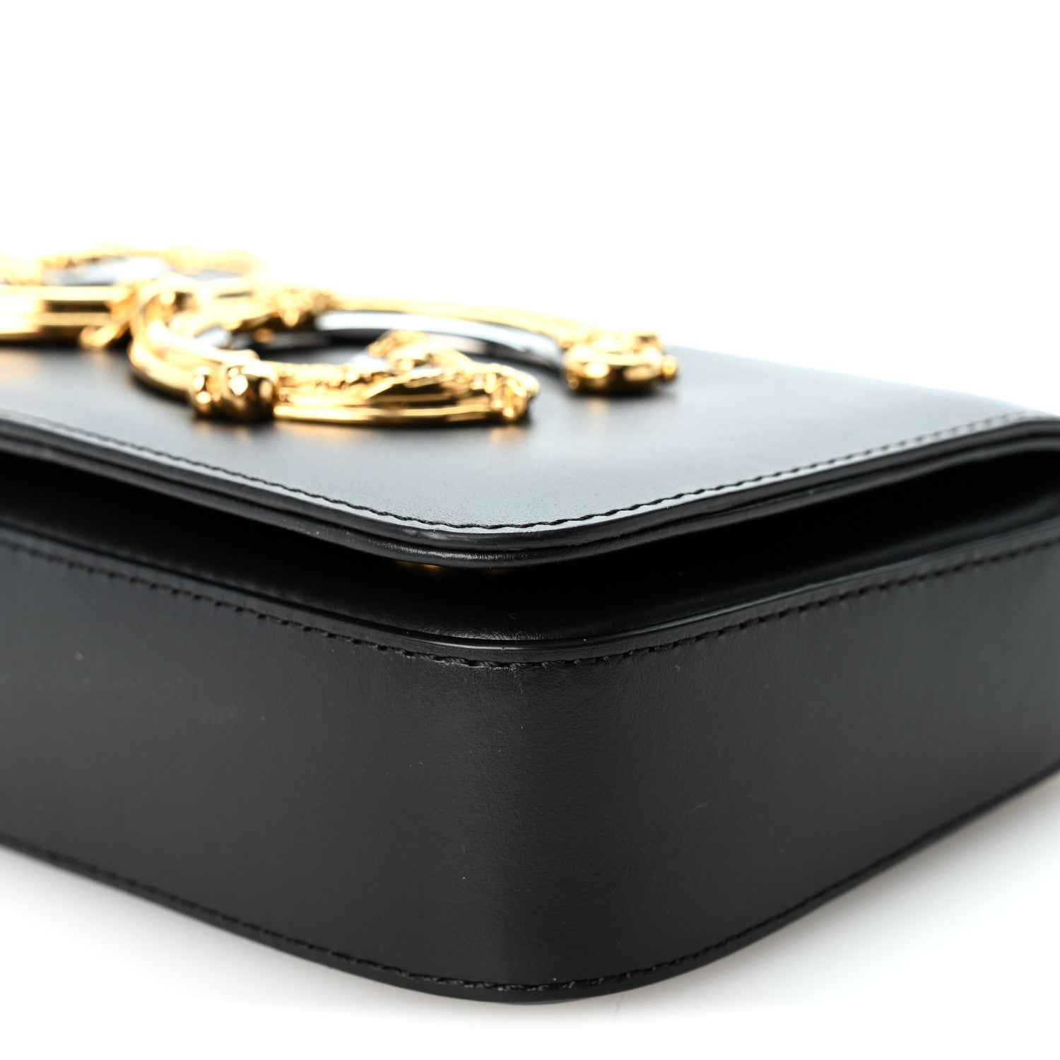 Dolce & Gabbana DOLCE GABBANA Calfskin DG Girls Phone Shoulder Bag Black 9 of 9