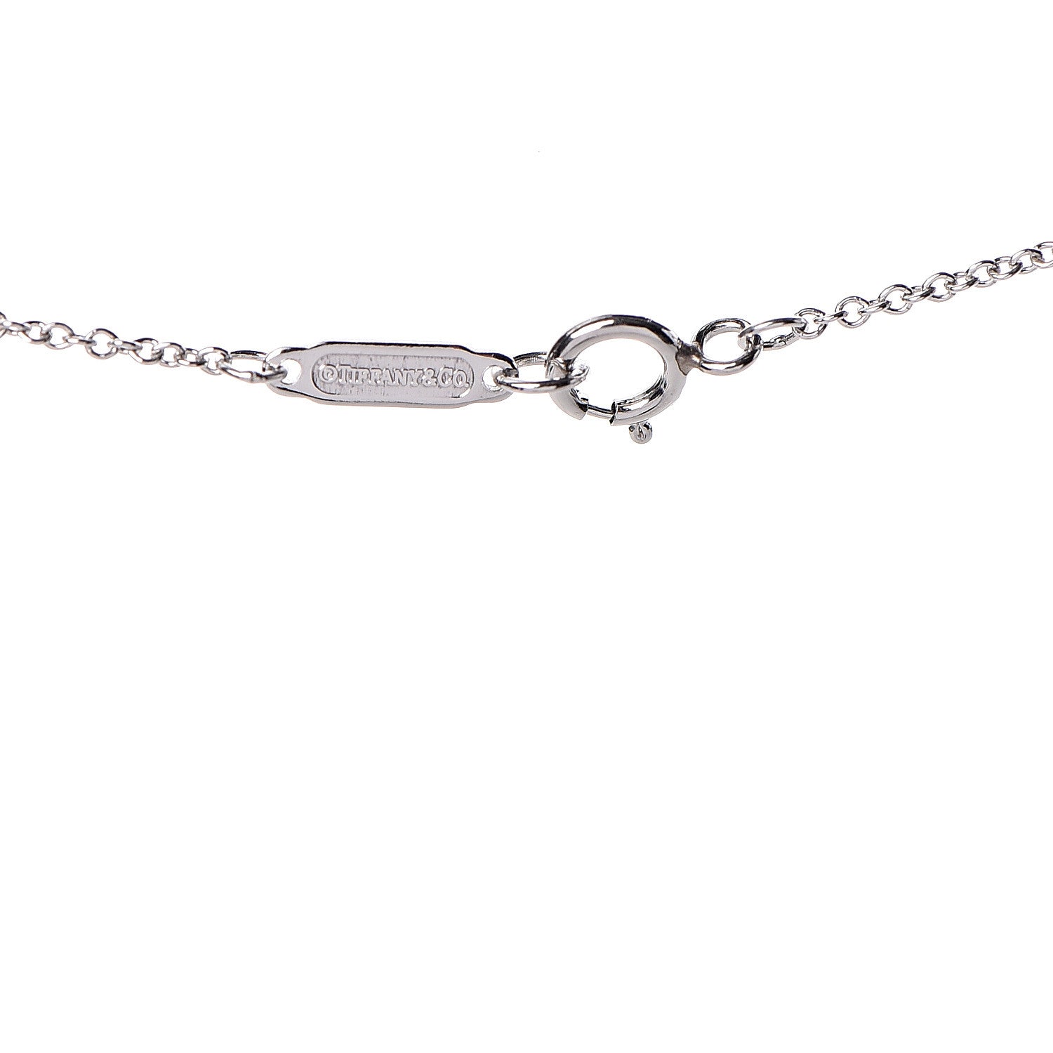 Tiffany Platinum Diamond Mini Heart Pendant Necklace 5 of 6