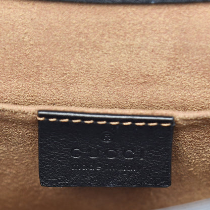 Gucci GG Supreme Monogram Web Medium Padlock Messenger Shoulder Bag Black 6 of 12