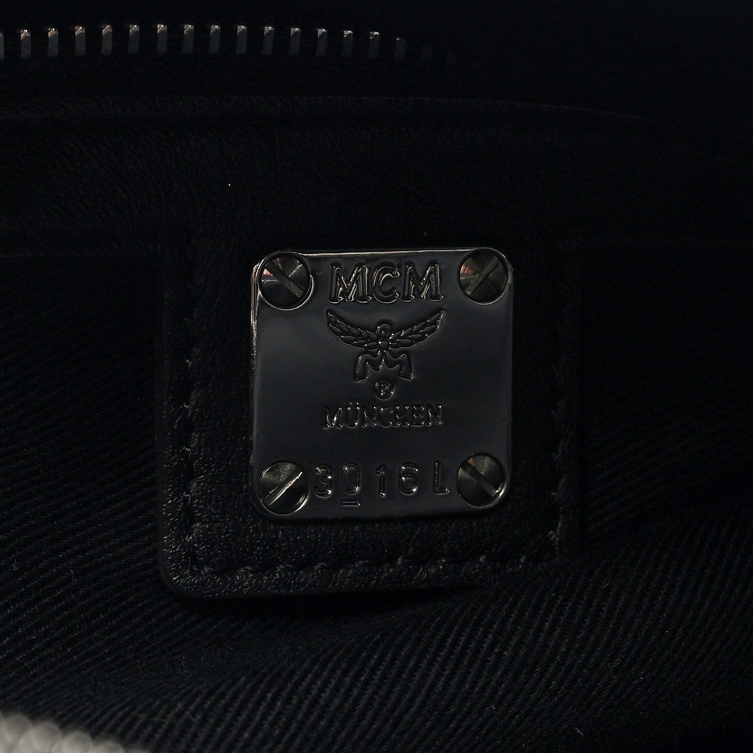 MCM Calfskin Ottomar Monogram Essential Boston Bag Black 6 of 9