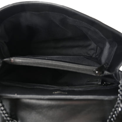Saint Laurent Calfskin Y Quilted Monogram Monochrome Medium Loulou Chain Satchel Black 4 of 10