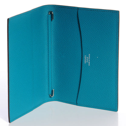 Hermes Epsom Globe Trotter Agenda PM Cover with Refill Bleu Izmir Malachite 4 of 9