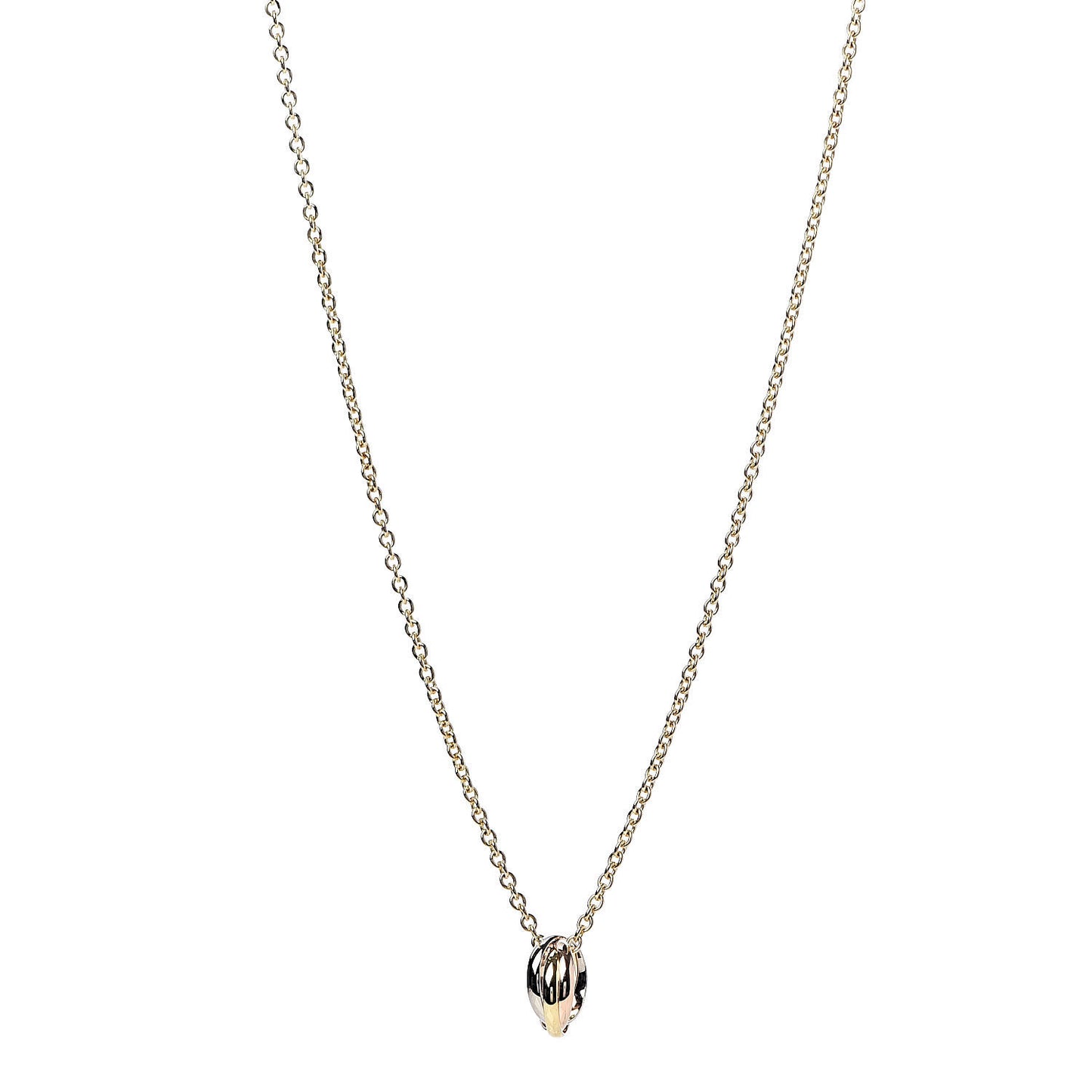 18K Pink Yellow White Gold Baby Trinity Pendant Necklace