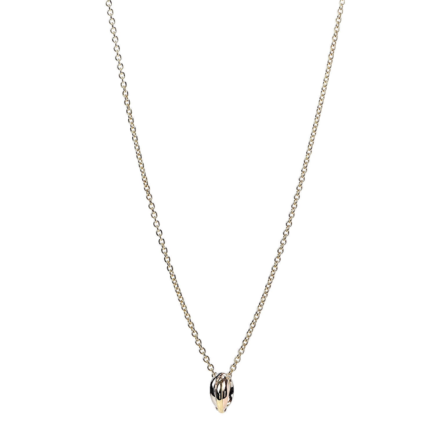 Cartier 18K Pink Yellow White Gold Baby Trinity Pendant Necklace 1 of 13