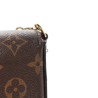 Louis Vuitton Monogram Pochette Felicie Chain Wallet Fuchsia 18 of 21