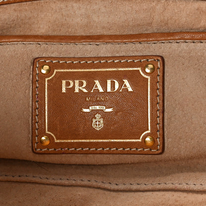 Prada Tweed Medium Shoulder Bag Blue 6 of 11