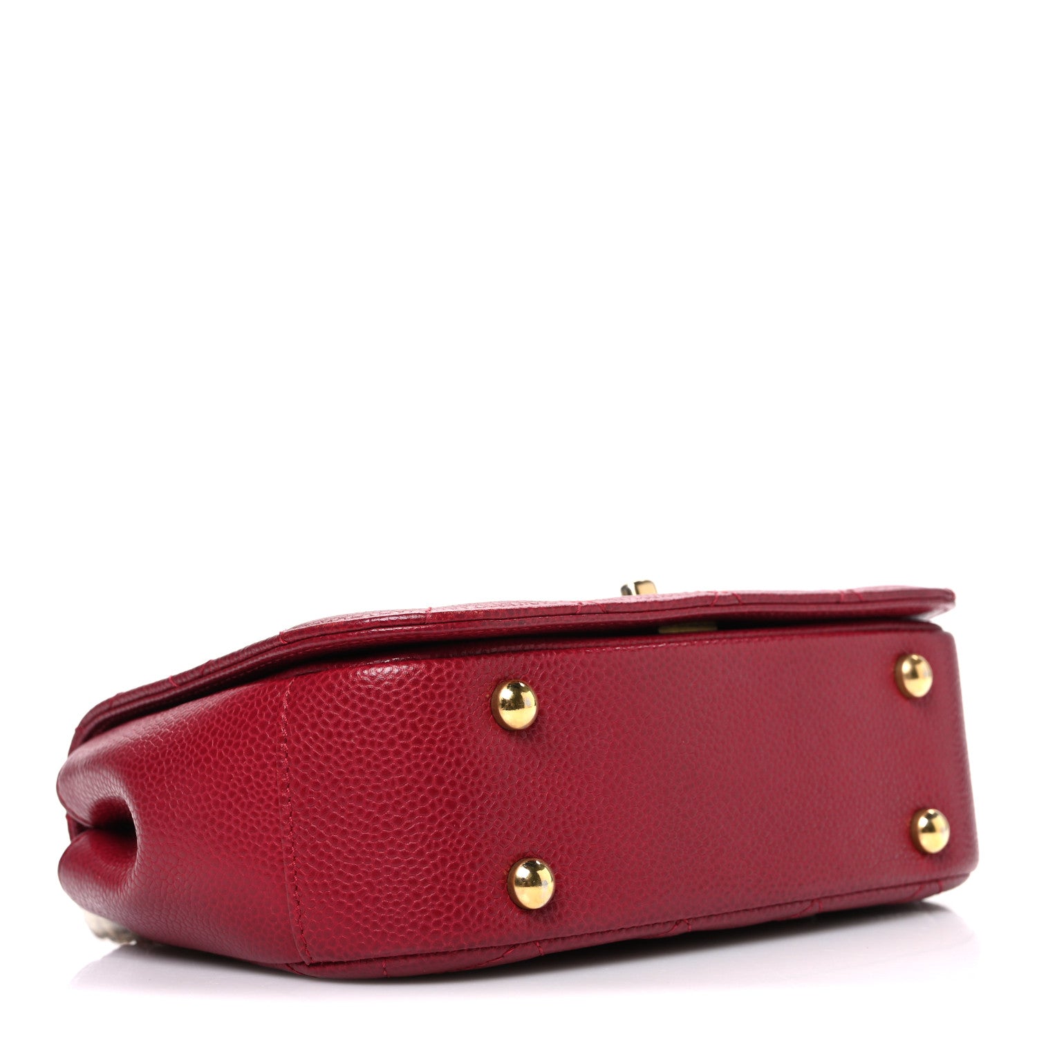 Chanel Caviar Mini Carry Around Flap Bag Red 4 of 11