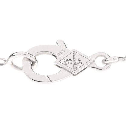 Van Cleef & Arpels 18K White Gold Mother of Pearl Vintage Alhambra Pendant Necklace 4 of 7