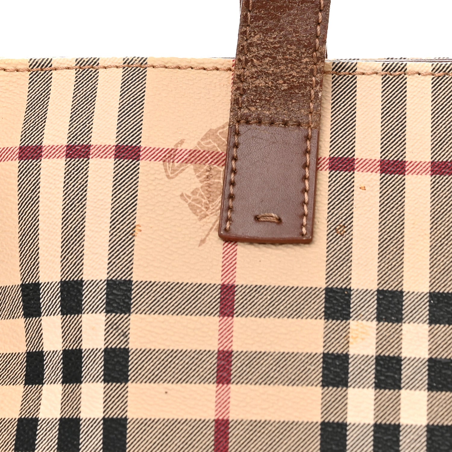Burberry Haymarket Check Tote Brown 15 of 19