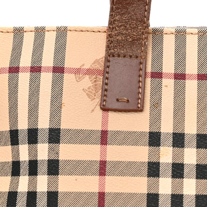 Burberry Haymarket Check Tote Brown 15 of 19