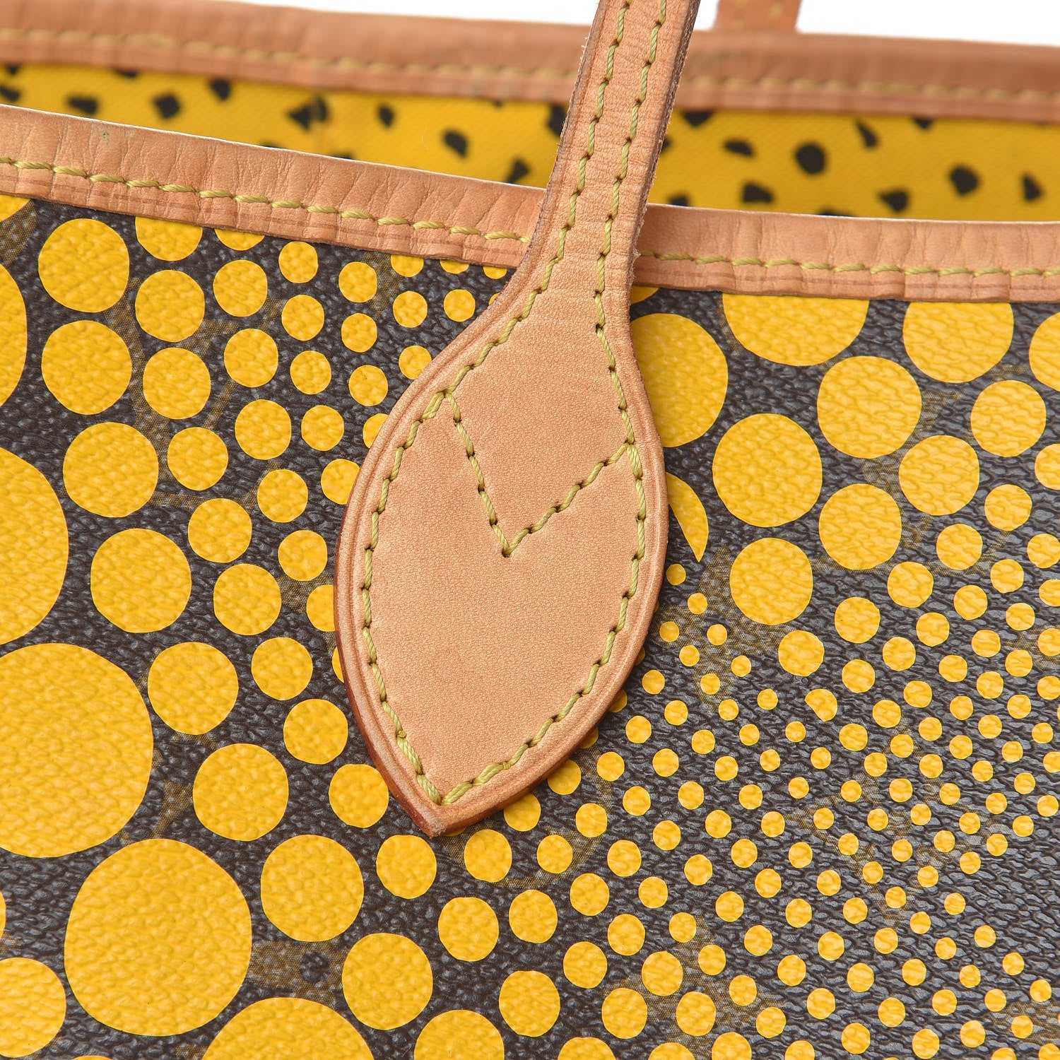 Louis Vuitton Monogram Kusama Waves Neverfull MM Yellow 11 of 19
