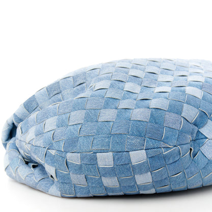 Bottega Veneta Nappa Denim Effect Intrecciato Teen Jodie Hobo Denim 10 of 11
