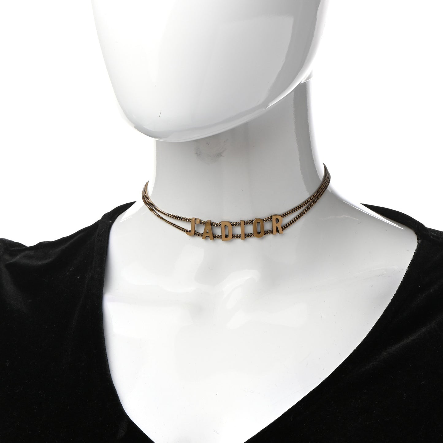 Metal J'Adior Choker Necklace Aged Gold