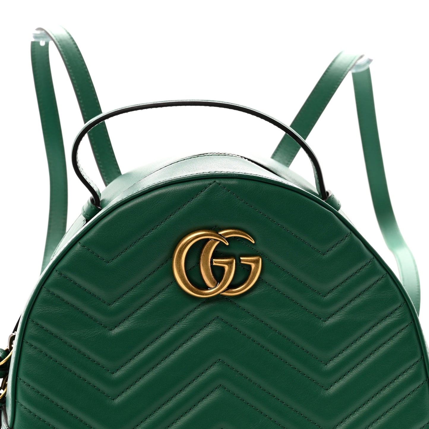Calfskin Matelasse GG Marmont Dome Backpack Emerald Green