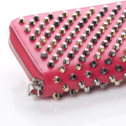 Christian Louboutin Calfskin Panettone Spiked Zip Around Wallet Rosa 8 of 10