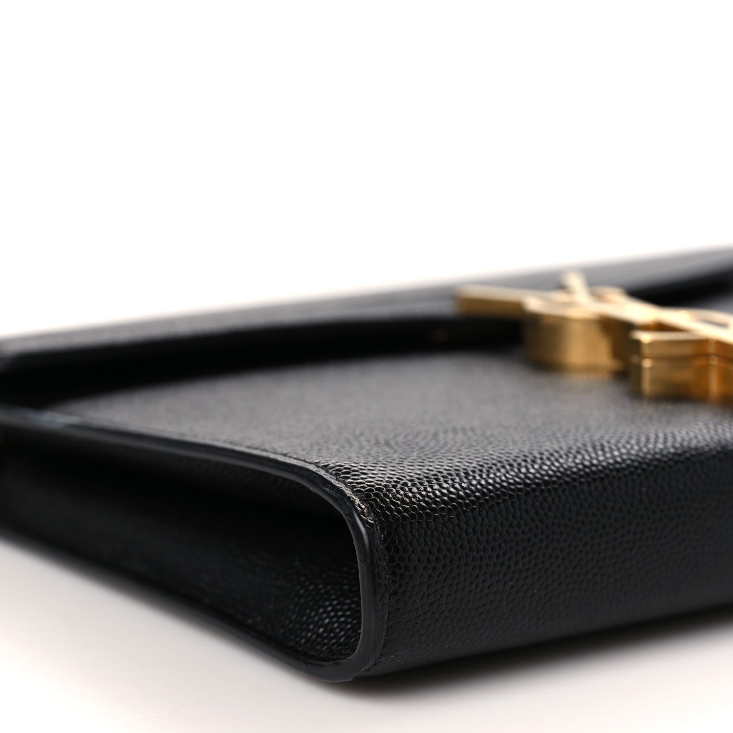 Saint Laurent Grain De Poudre Monogram Cassandra Chain Wallet Black 8 of 10