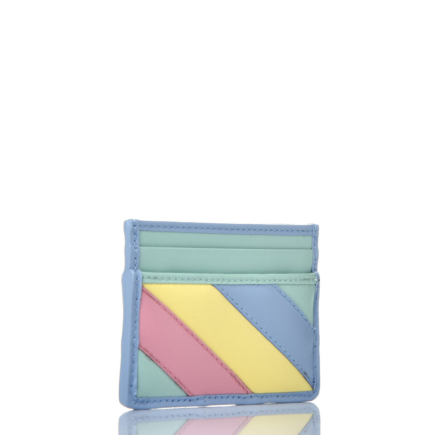 Calfskin Matelasse Diagonal GG Marmont Card Holder Wallet Multicolor Pastel