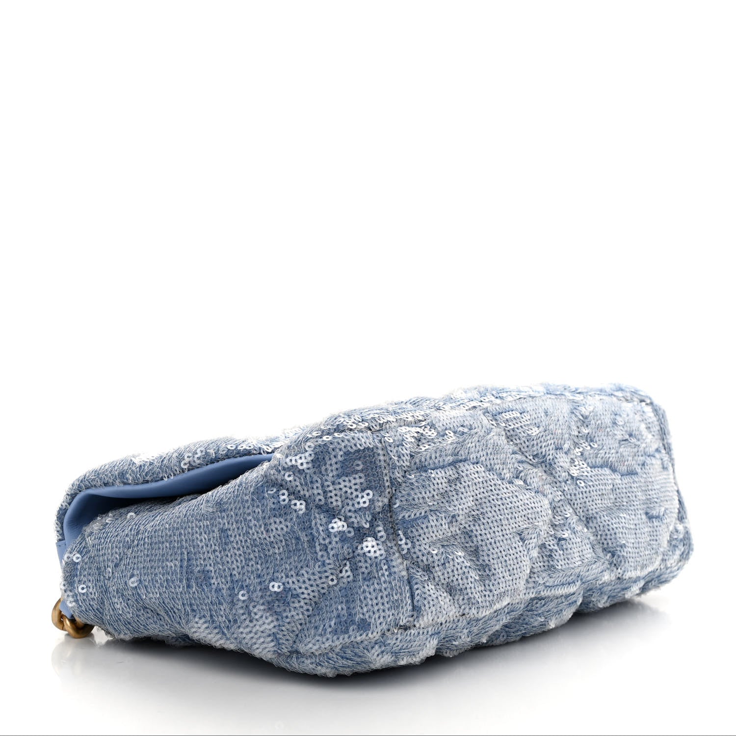 Chanel Sequin Quilted Medium Chanel 19 Flap Light Blue 4 of 10