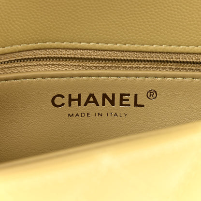 Chanel Caviar Quilted Mini Coco Handle Flap Light Green 5 of 9