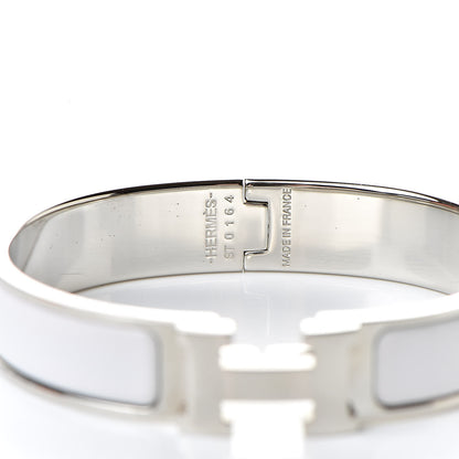 Hermes Enamel Narrow Clic Clac H Bracelet PM White 4 of 6