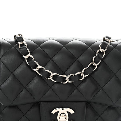 Chanel Lambskin Quilted Mini Square Flap Black 8 of 14