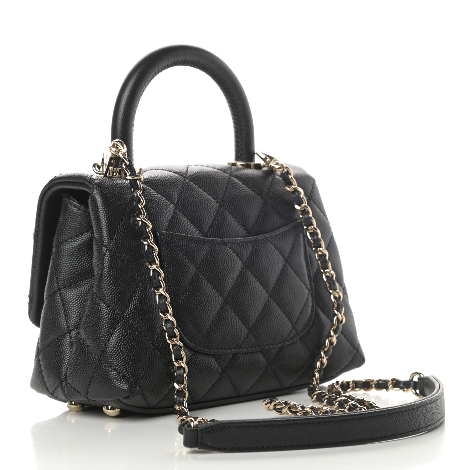 Chanel Caviar Quilted Extra Mini Coco Handle Flap Black 3 of 11