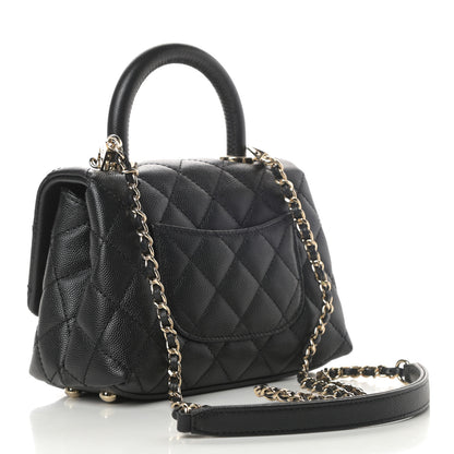 Chanel Caviar Quilted Extra Mini Coco Handle Flap Black 3 of 11