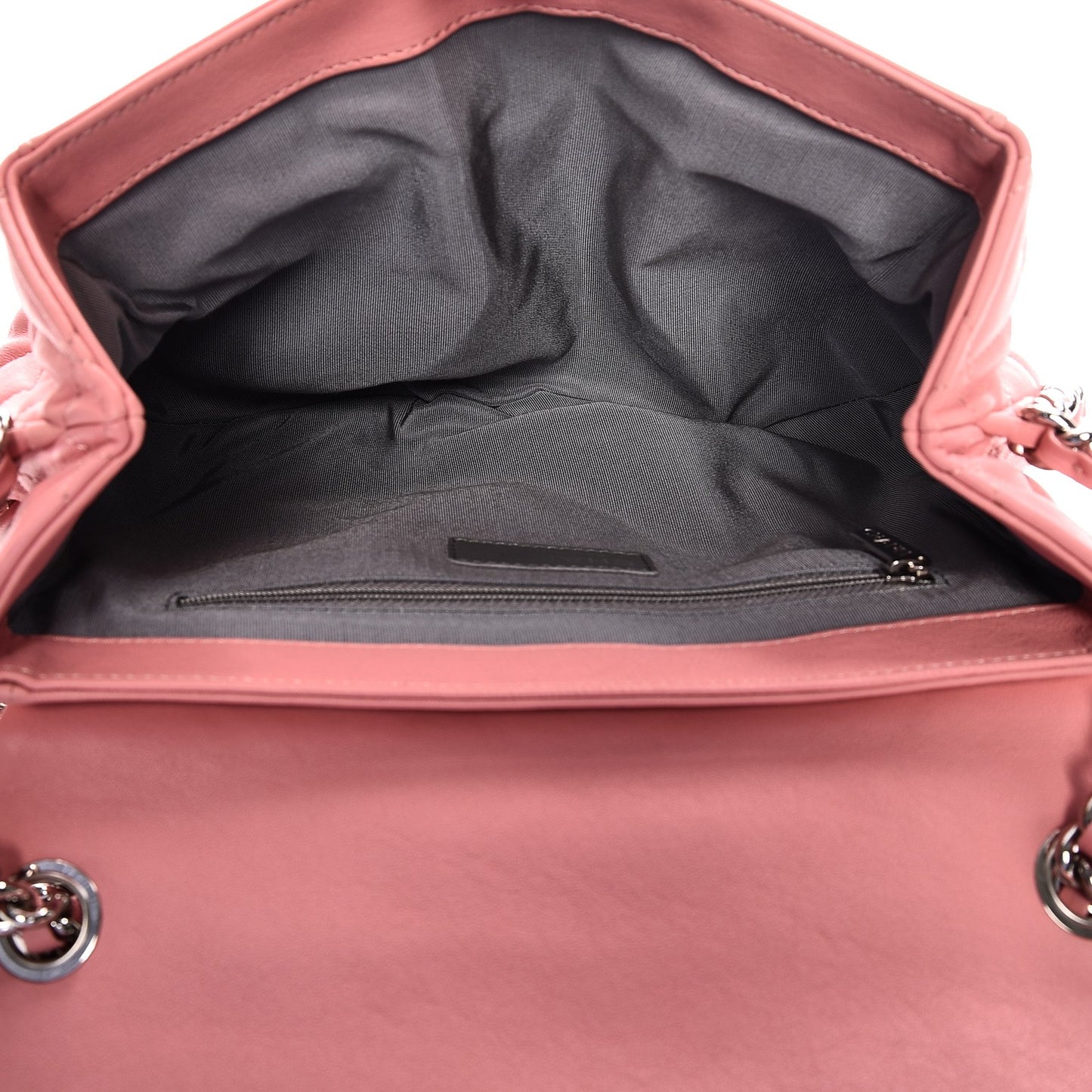 Washed Lambskin Quilted Medium Chain Around Messenger Pink