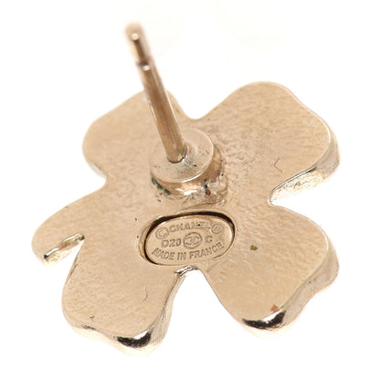 Chanel No 5 Clover CC Earrings Gold 4 of 5