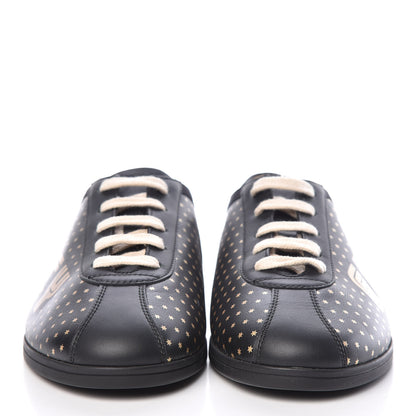 Gucci X SEGA Calfskin GUCCY Stars Womens Falacer Sneakers 38 Black 2 of 7