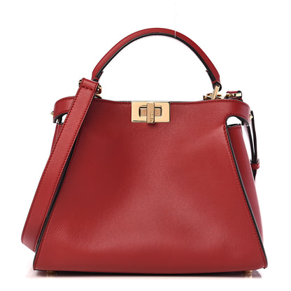 Fendi Vitello Tahiti Burro Bi-Color Medium Peekaboo Iconic Essentially Satchel Fragola Orzo 2 of 8