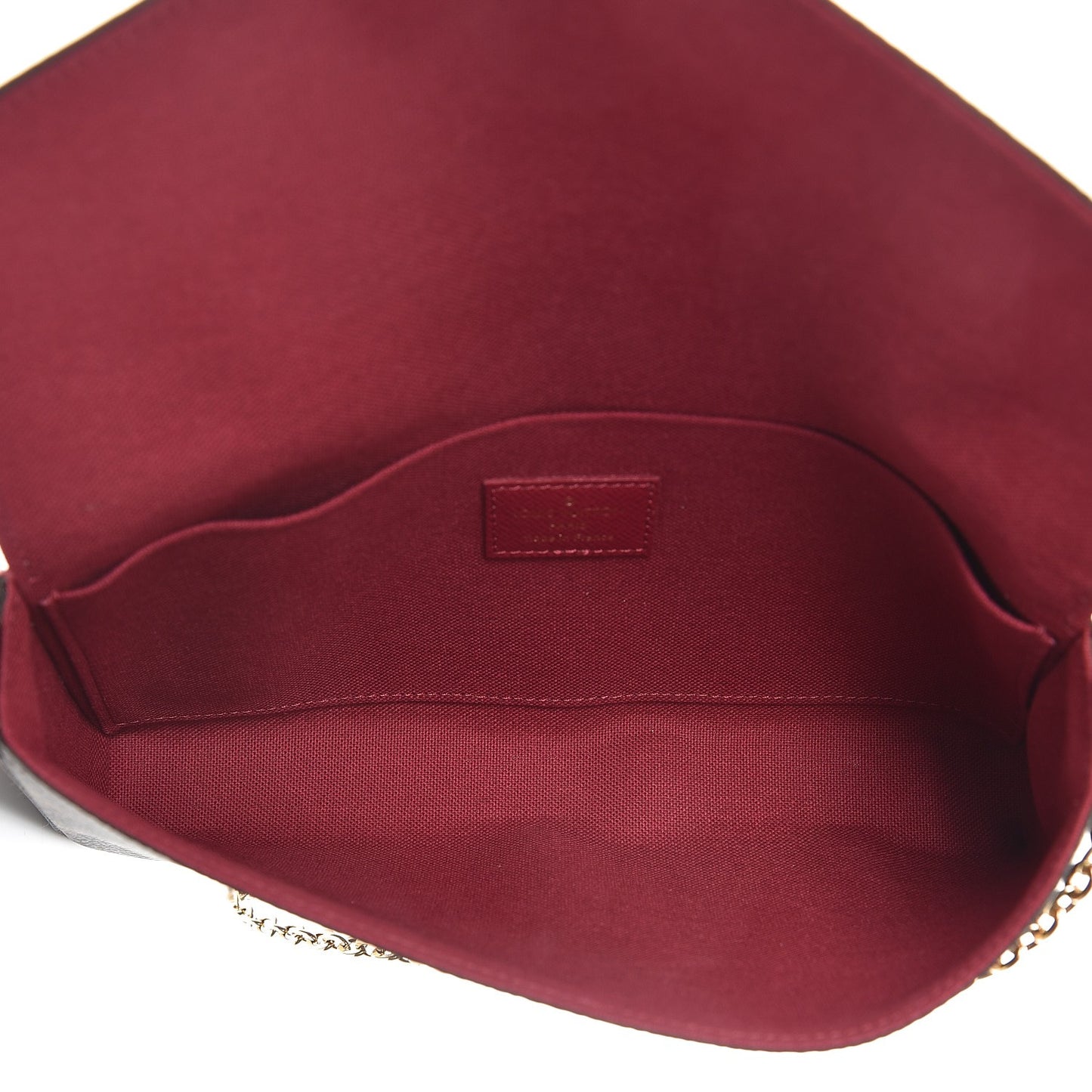 Monogram Pochette Felicie Chain Wallet Fuchsia