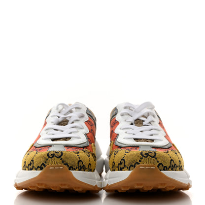 Gucci Monogram Multicolor Demetra Womens Rhyton Sneakers 38 Yellow Blue Great White Tabasco 2 of 8