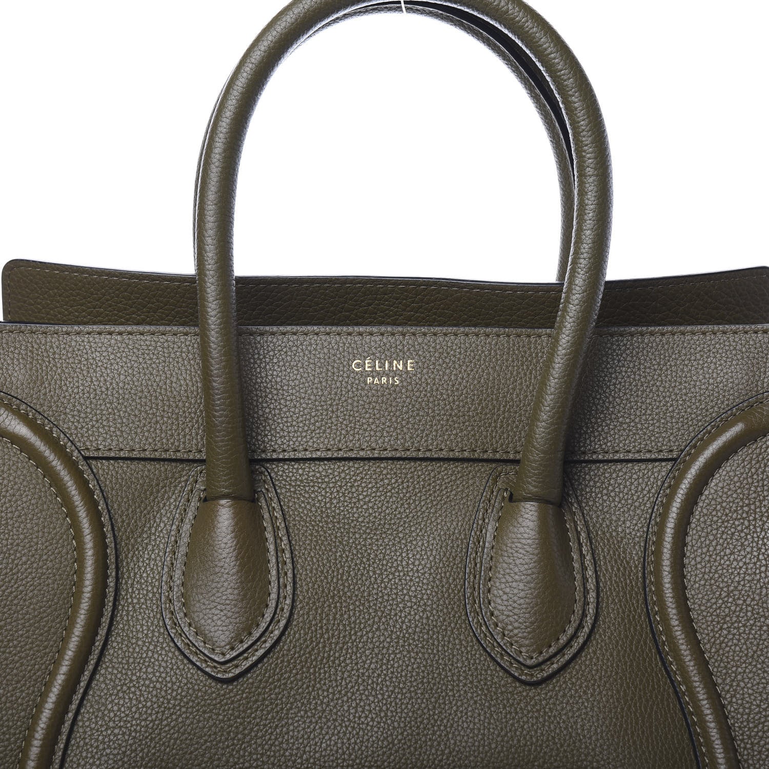 Celine Drummed Calfskin Mini Luggage Jungle 7 of 11