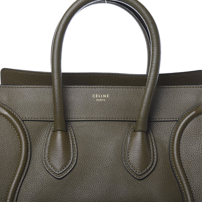 Celine Drummed Calfskin Mini Luggage Jungle 7 of 11