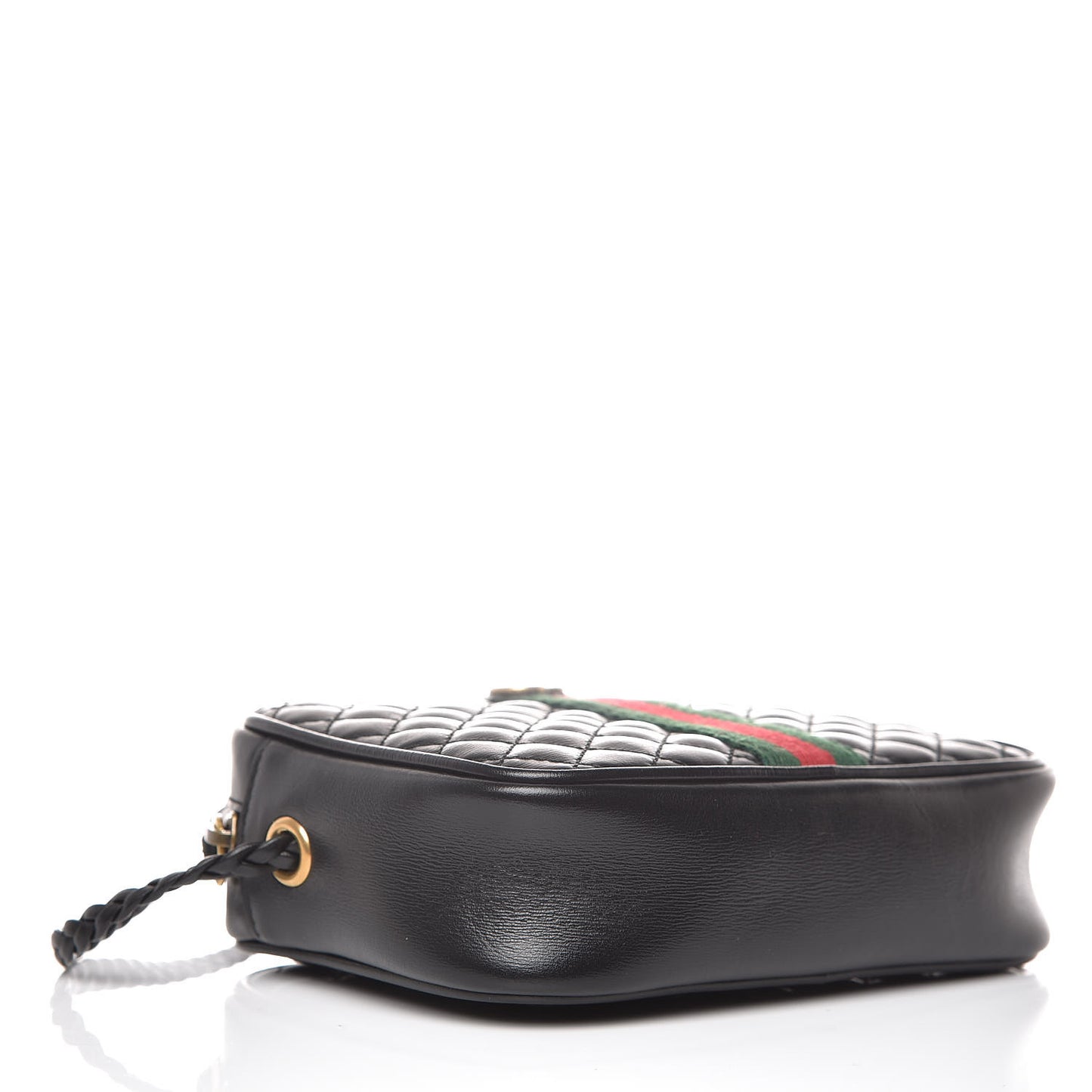 Calfskin Trapuntata Web Mini GG Shoulder Bag Black