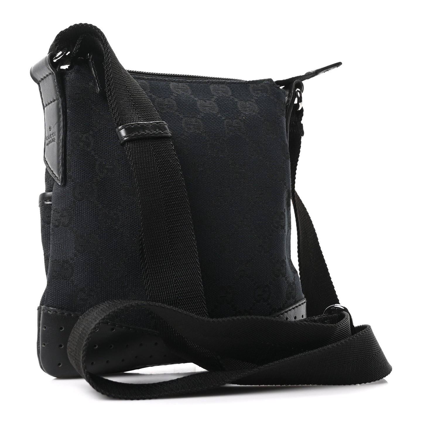 Monogram Small Perforated Messenger Black