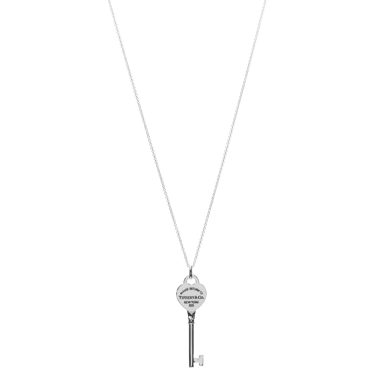 Sterling Silver Return to Tiffany Heart Key Pendant Necklace