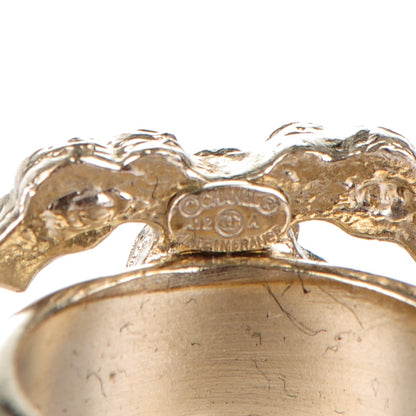 Chanel Crystal CC Ring 6 Gold 4 of 4