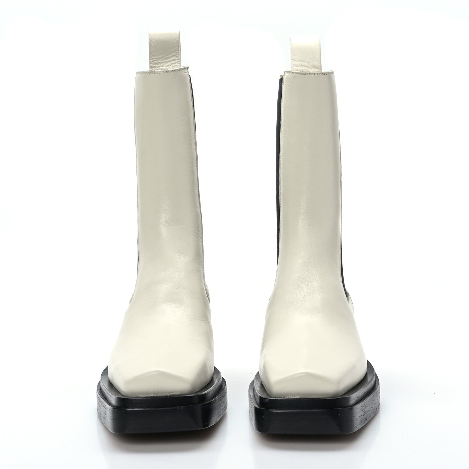 Bottega Veneta Calfskin Lean Mid-Calf Boots 38 Wax 2 of 7