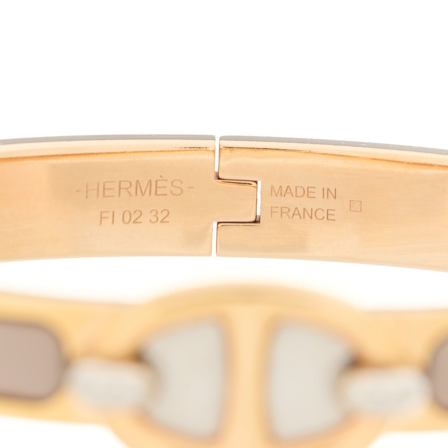 Enamel Mini Clic Chaine d'Ancre Bracelet PM Marron Glace