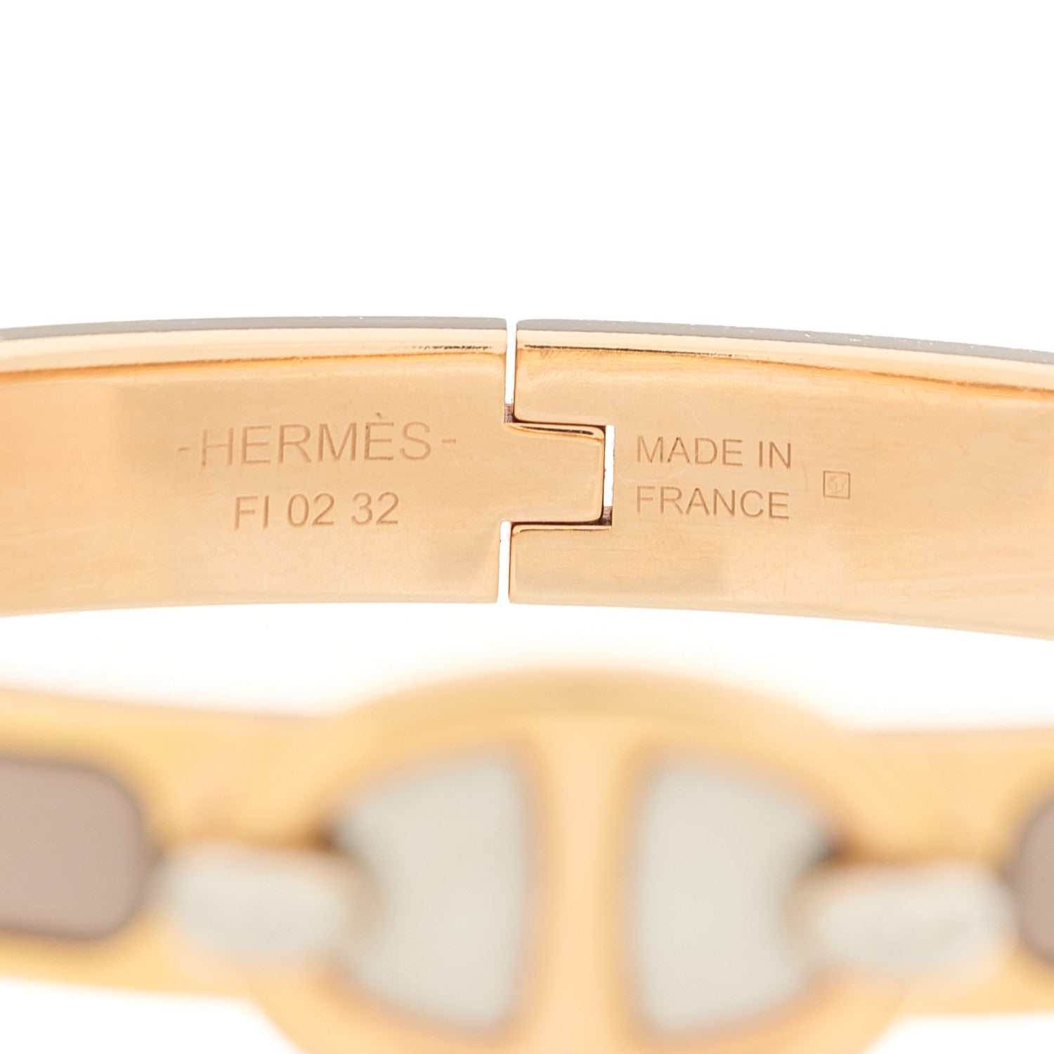 Hermes Enamel Mini Clic Chaine d'Ancre Bracelet PM Marron Glace 3 of 4