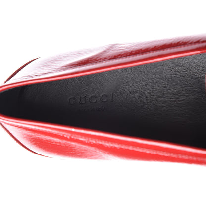 Gucci Naplack Patent Horsebit Womens Banks Loafers 41 Red 9 of 11