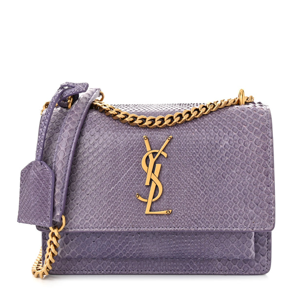 YSL シルバー 紫クロコダイル風 パーティーバッグ 6f2a60cbdb5c4db3773259e6ed38e1