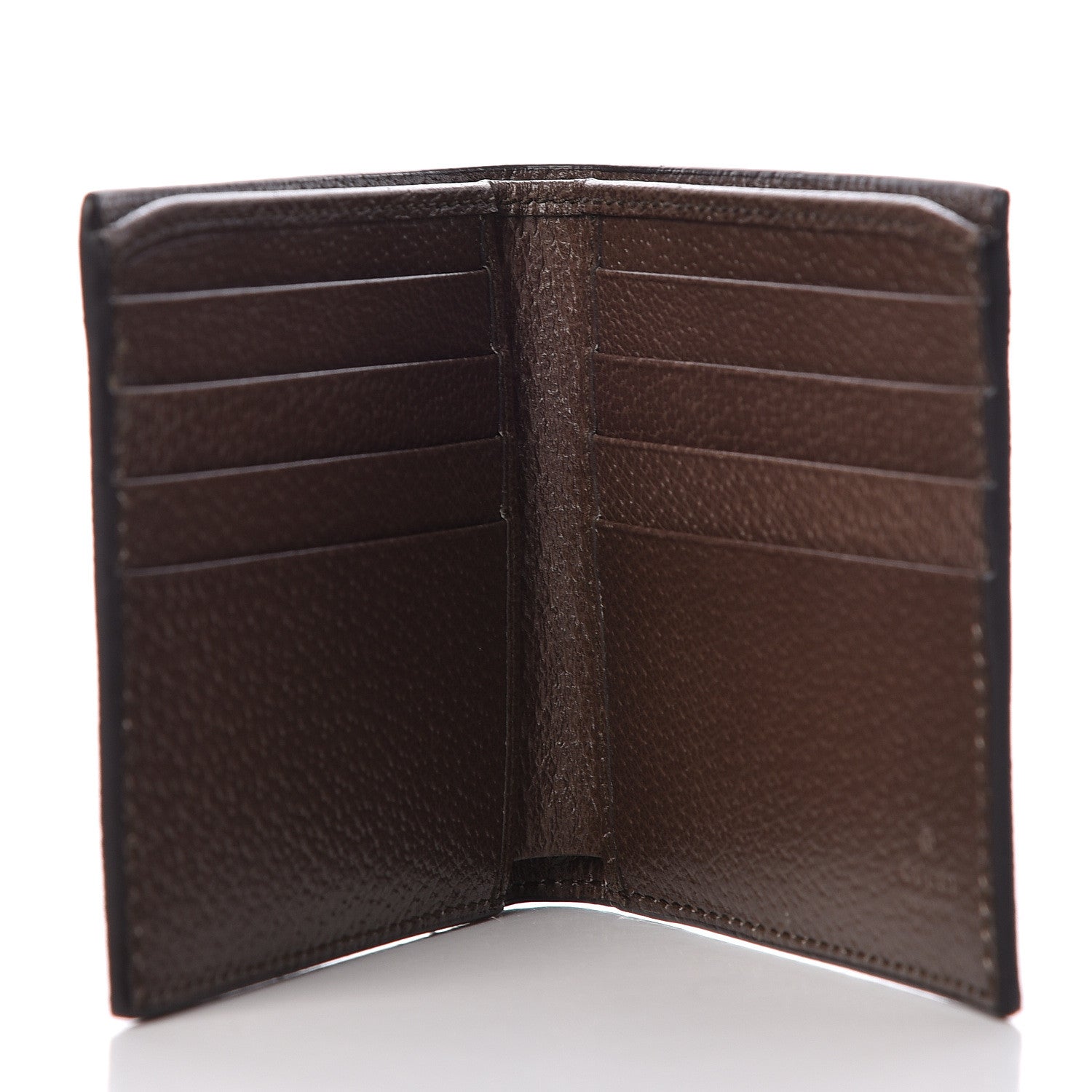 Gucci GG Supreme Monogram Chevron Bi-Fold Wallet Beige Green Red New Acero 5 of 7