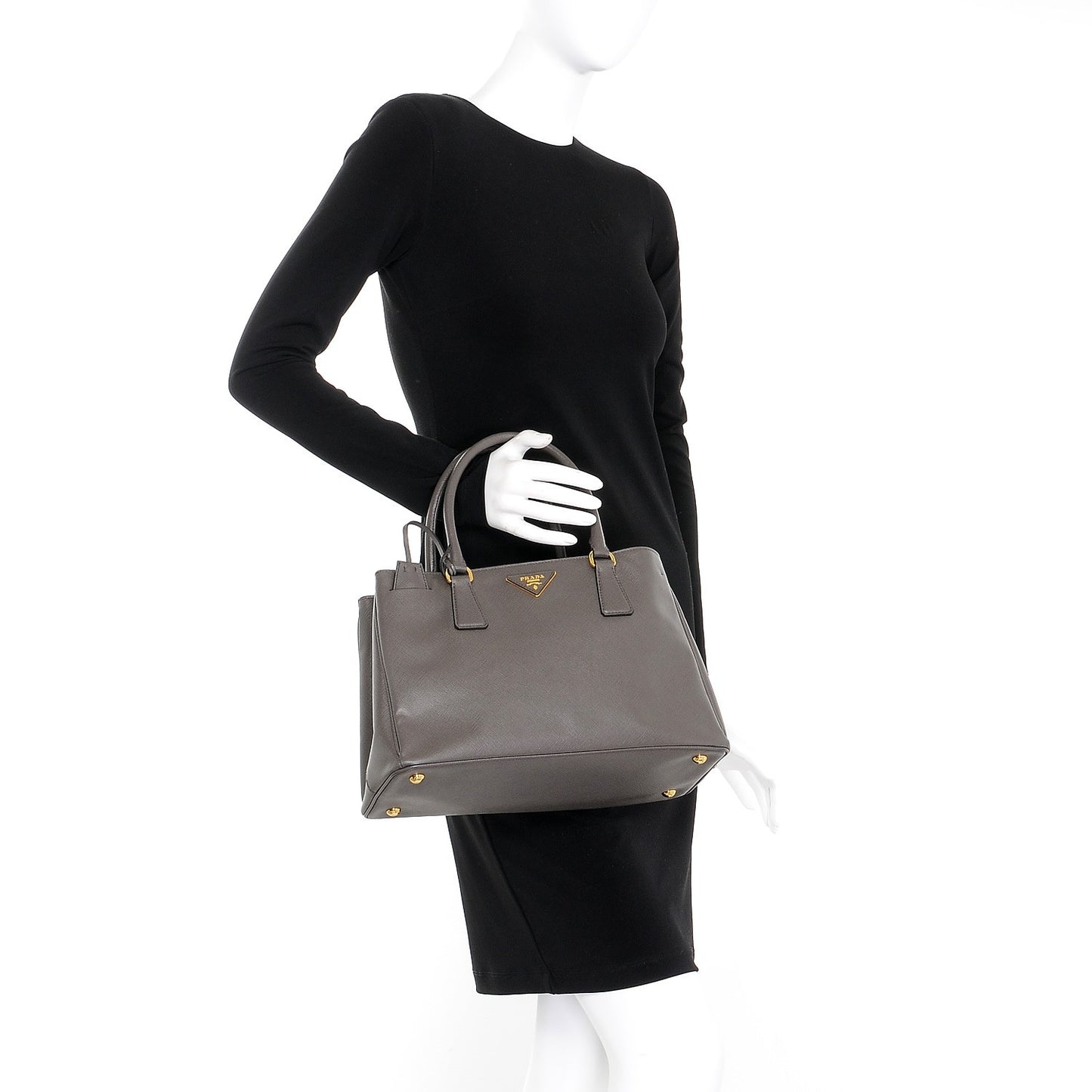 Saffiano Lux Small Tote Grafite